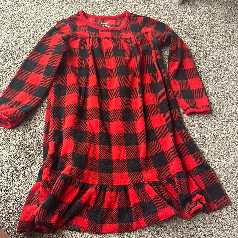 2-3 buffalo check fleece pajamas